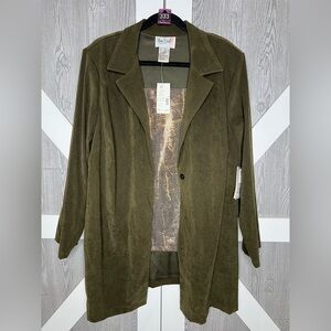 333. NWT Olivia Rose Olive Green Women's Jacket w/Snake insert 22W